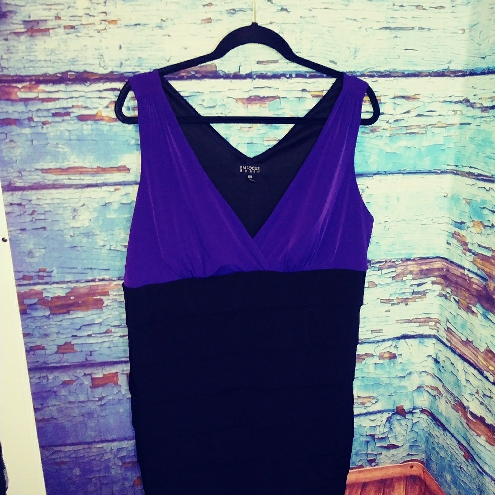 Enfocus Women banded color block dress